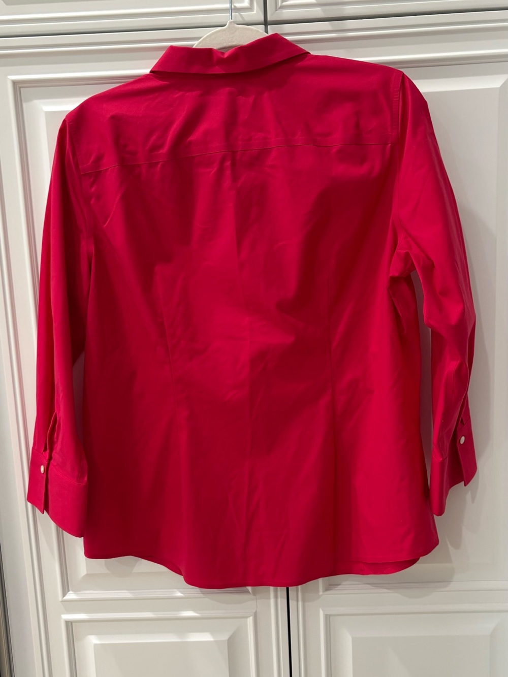 Talbots Women's Raspberry Button-Front Shirt - Picture 2 of 3